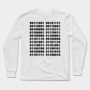 9/11 Was an Inside Job - Binary Lines Long Sleeve T-Shirt